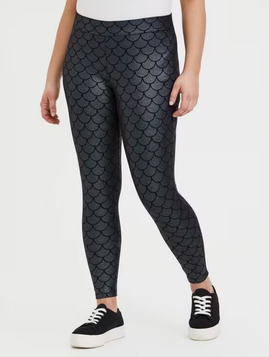 torrid Pants - NWT Torrid Full Length Signature Waist Foil Legging - Mermaid Scale